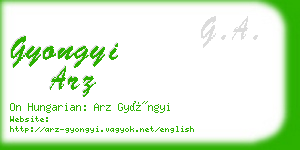 gyongyi arz business card